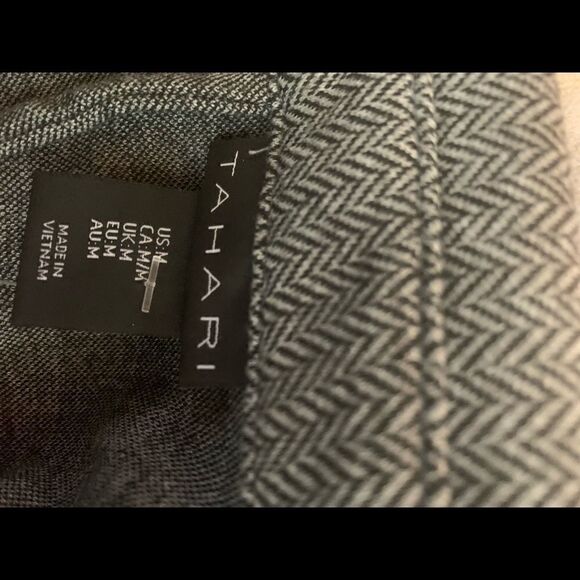 Tahari Black and White chevron print jacket size M - Picture 5 of 7